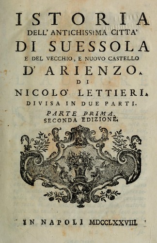 Istoria dell'antichissima città di Suessola
