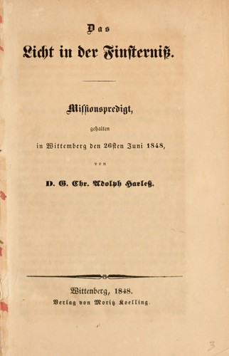 Das Licht in der Finsterniss