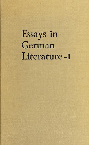 Essays in German literature