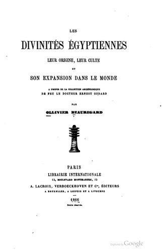 Les divinités égyptiennes