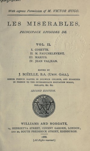 Les misérables, principaux episodes de