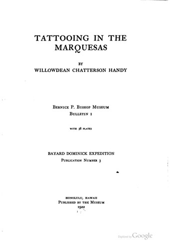 Tattooing in the Marquesas