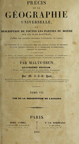 Pre cis de la ge ographie universelle