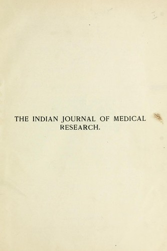 The Indian journal of medical research