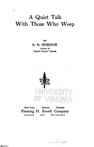 A quiet talk with those who weep