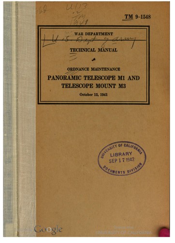 Panoramic Telescope M1 And Telescope Mount M3