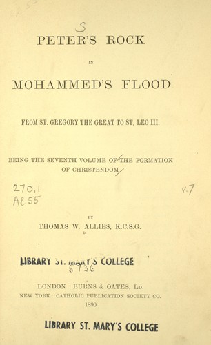 Peter's rock in Mohammed's flood
