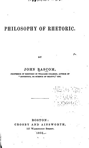 Philosophy of rhetoric.