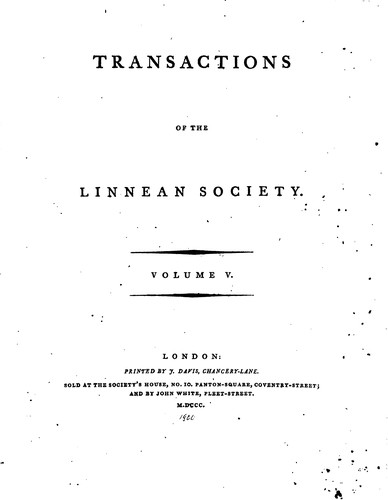 Transactions of the Linnean Society of London