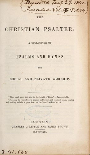 The Christian psalter: ...