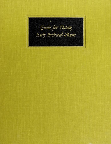 Guide for dating early published music