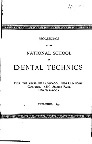 Proceedings of the National School of Dental Technics