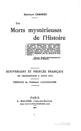 Les morts mystérieuses de l'histoire