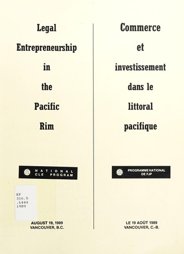 Legal entrepreneurship in the Pacific Rim =
