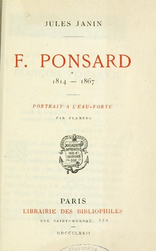 F. Ponsard, 1814-1867