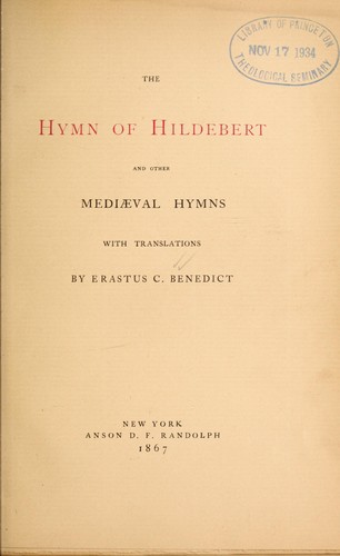 The hymn of Hildebert and other mediaeval hymns