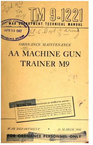AA Machine Gun Trainer M9