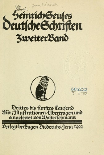 Heinrich Seuses Deutsche Schriften