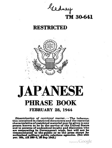 Japanese Phrase Book