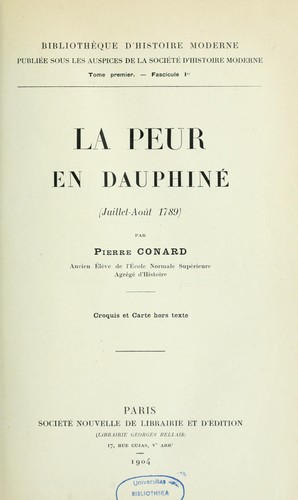 La peur en Dauphiné