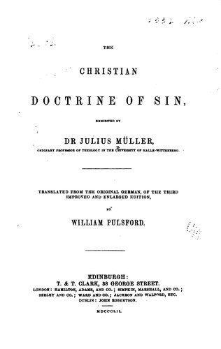 The Christian Doctrine of Sin
