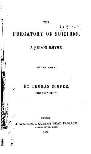 The Purgatory of Suicides: A Prison-rhyme