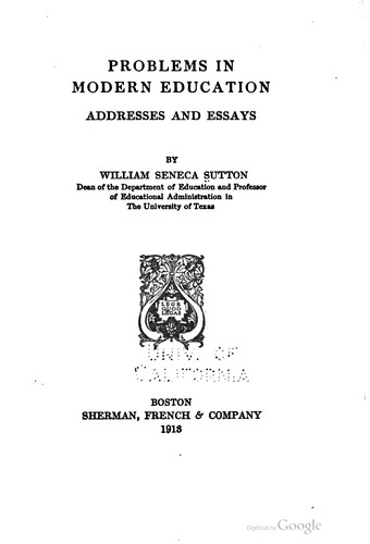 Problems in modern education