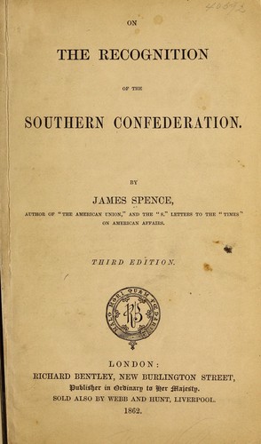 On the recognition of the Southern confederation
