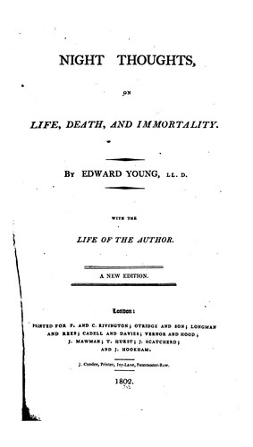 Night Thoughts, on Life, Death, and Immortality