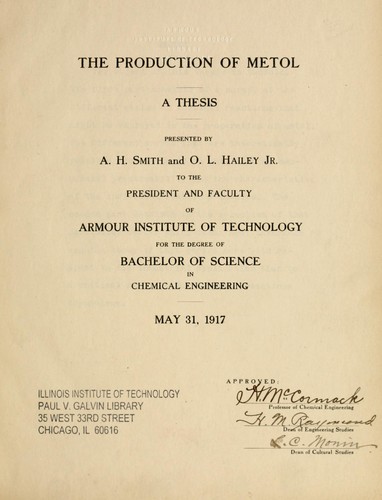 The production of metol