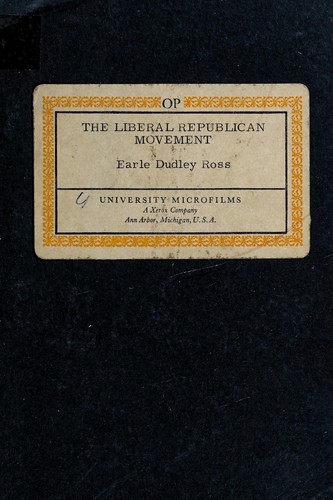 The Liberal Republican movement