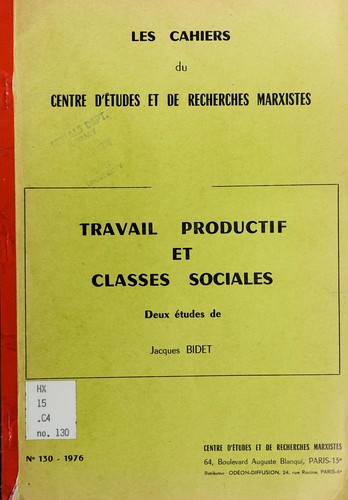 Travail productif et classes sociales