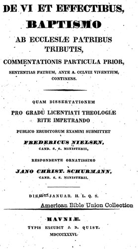 Baptism and baptisteries