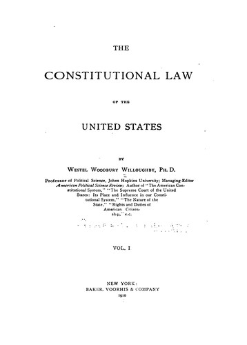 The constitutional law of the United States