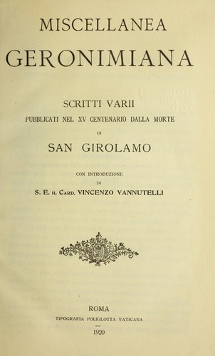 Miscellanea geronimiana