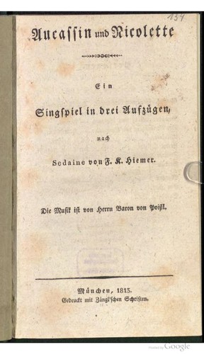 Aucassin und Nicolette