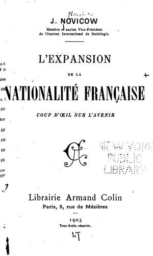 L' expansion de la nationalité française