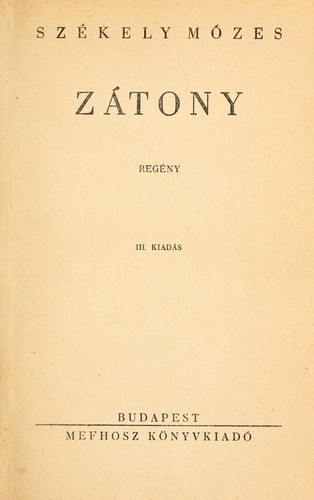 Zátony, regény