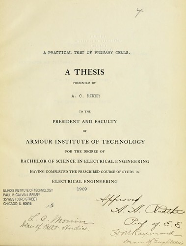 A practical test of primary cells