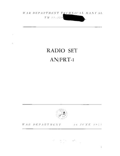 Radio Set AN/PRT-1