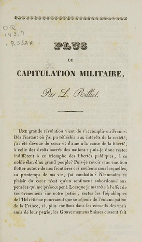 Plus de capitulation militaire