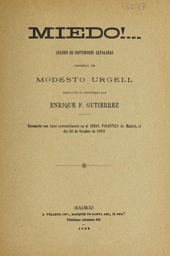 Miedo! ...