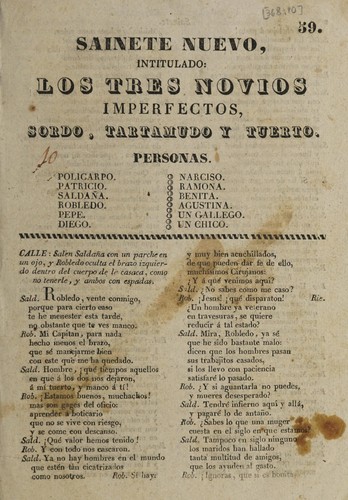 Sainete nuevo, intitulado