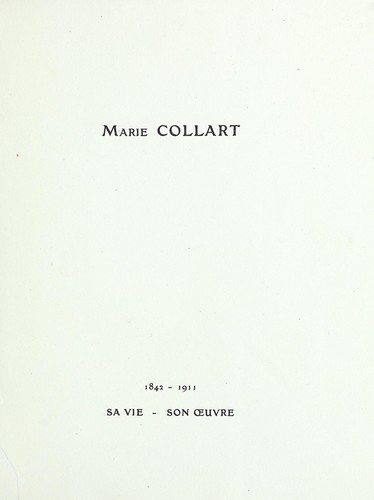 Marie Collart, 1842-1911