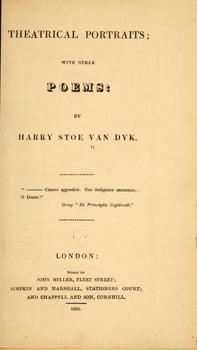 Theatrical portraits