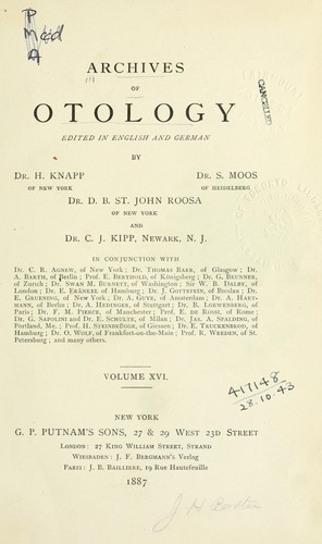 Archives of otology