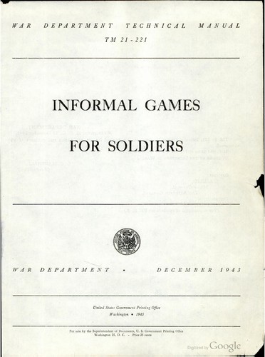 Informal Games For Soldiers