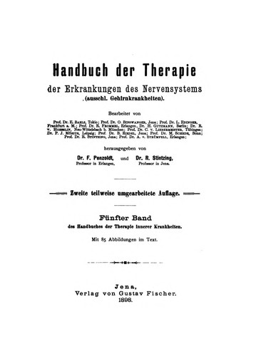 Handbuch der Therapie innerer Krankheiten v. 5, 1898