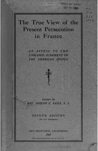 The true view of the present persecution in France