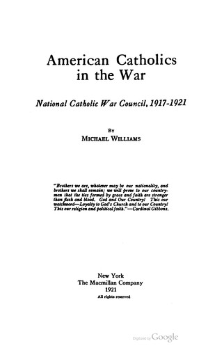 American Catholics In The War